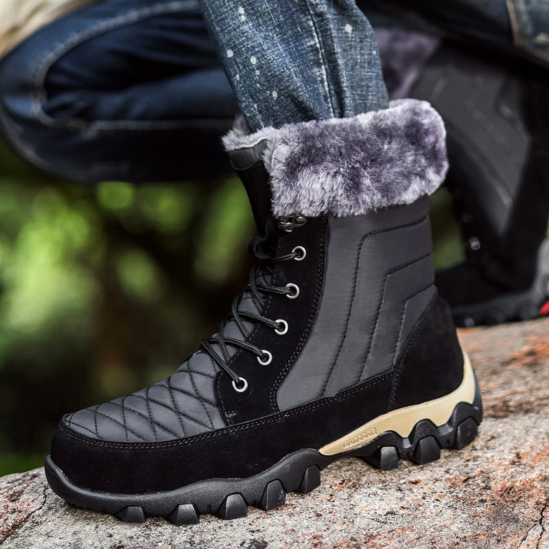 Snow Boots British Style Trendy Thick-soled Men's Shoes