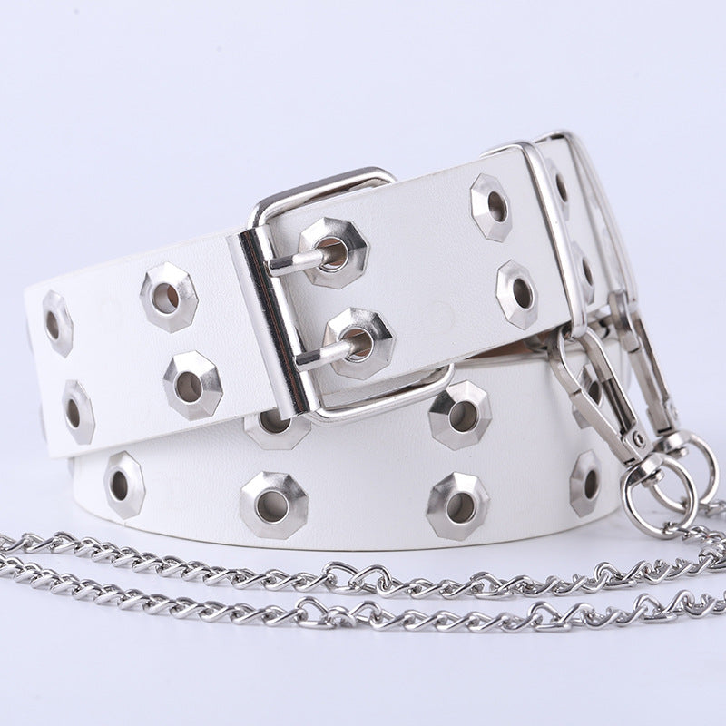 Double Breasted Waistband Hip-hop Chain Versatile