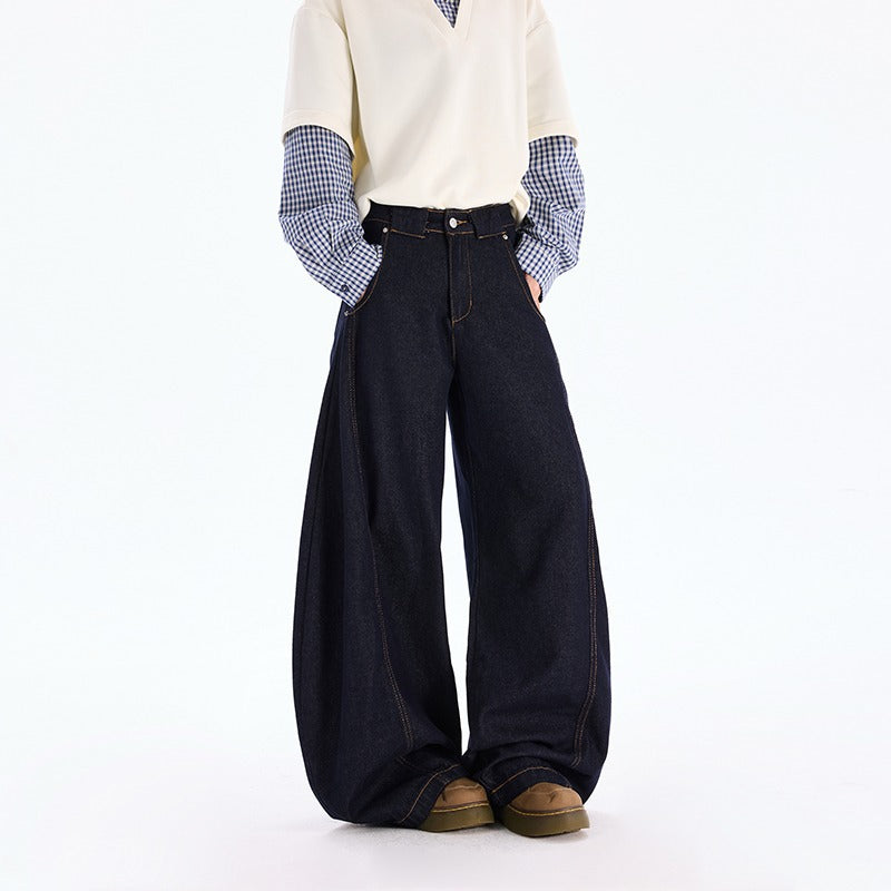 American Cowboy Loose Straight Wide-leg Pants