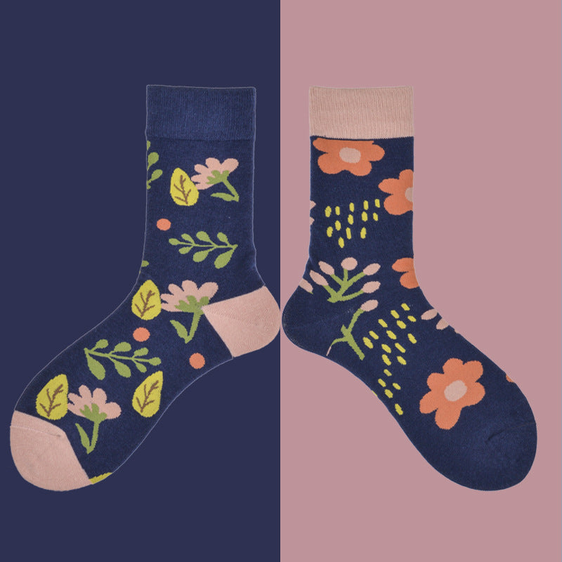 Medium Tube Mandarin Duck Feet Net Red Cotton Cartoon Tide Women Socks