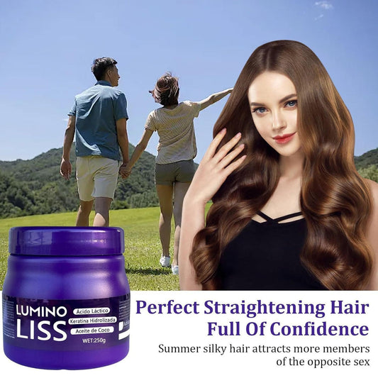 Lumino Liss utjämning, LuminoLiss-rätning, formlös Lumino Liss – 250 g rak, silkeslen, frizz hårplattång – med varaktig glans och naturlig mjukhet (2)