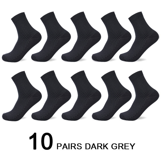Bamboo Fiber Men Socks Business Breathable Male