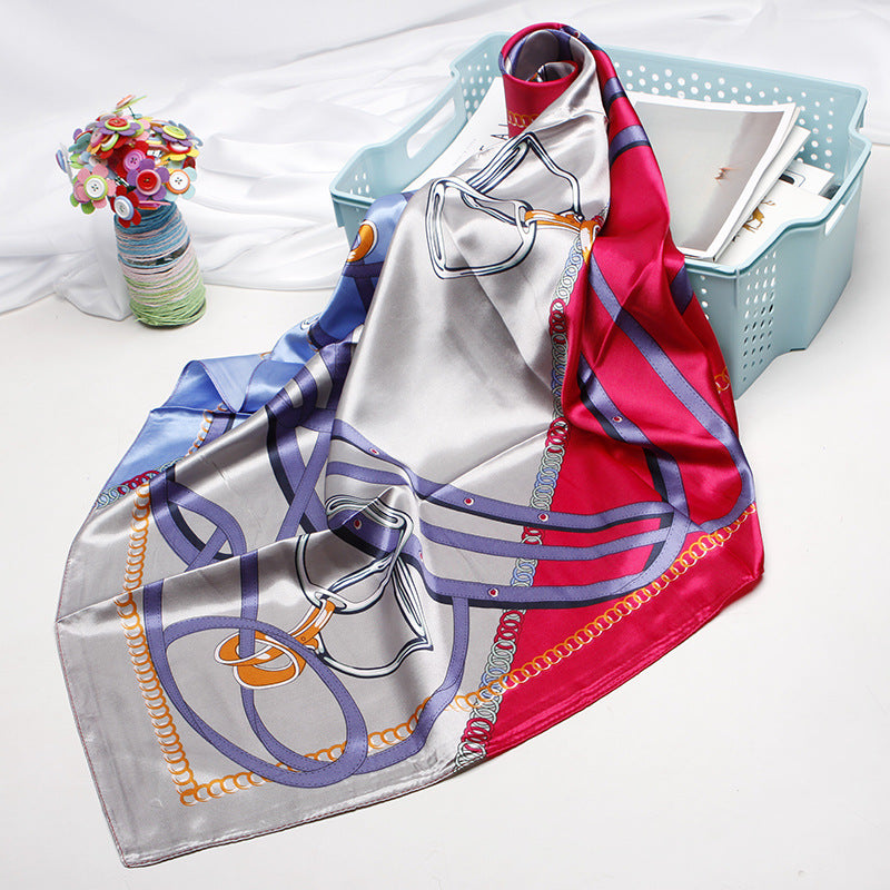 Women's 90cm Silk Like Bib Cashew Print