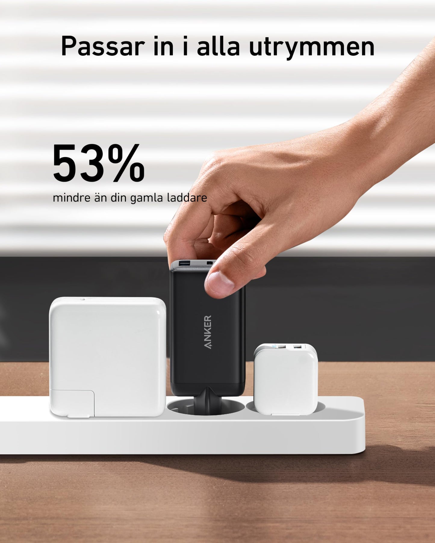 Anker USB C Charger (Nano II 65W) Pod 3 Ports PPS Fast Charger, Compact USB-C Power Supply for MacBook Pro, iPad Pro, Steam Deck, Galaxy S20, Dell XPS 13, Note 20/10+, iPhone 15, Pixel (Svart)