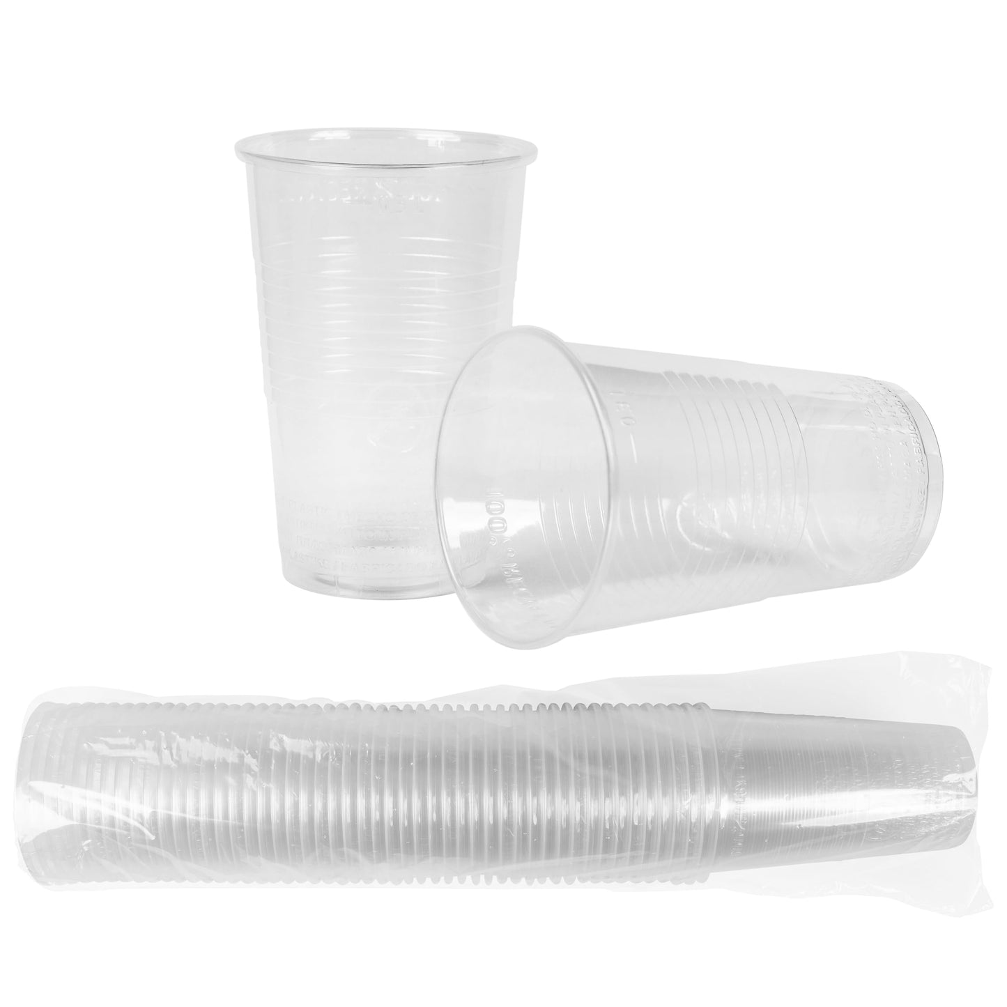 HEKU 30490, 50 engångsmuggar, klar, 0,3 l, PP