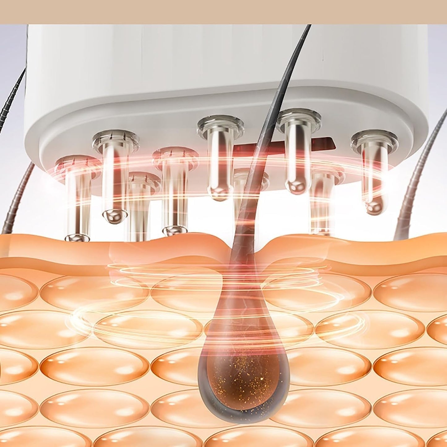 Electric Hair Oil Applicator and Scalp Massager 2 in 1,Opossum Hair Oil Applicator,Scalp Massager Hair Growth,Scalp Oil Applicator Head Massager Brush for Salon Care