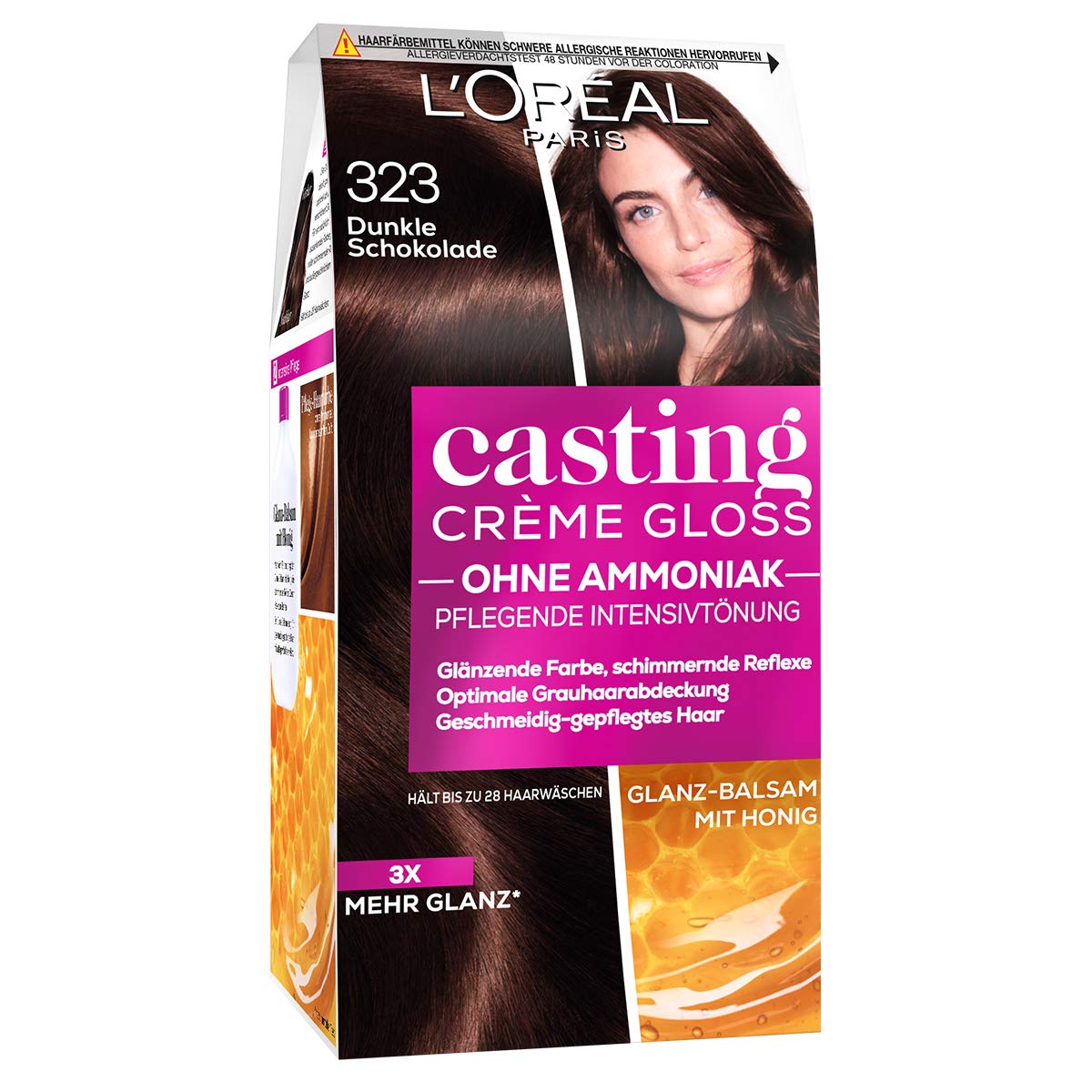 L'ORÉAL Casting Crème Gloss Hårfärg, 323 Mörk Choklad