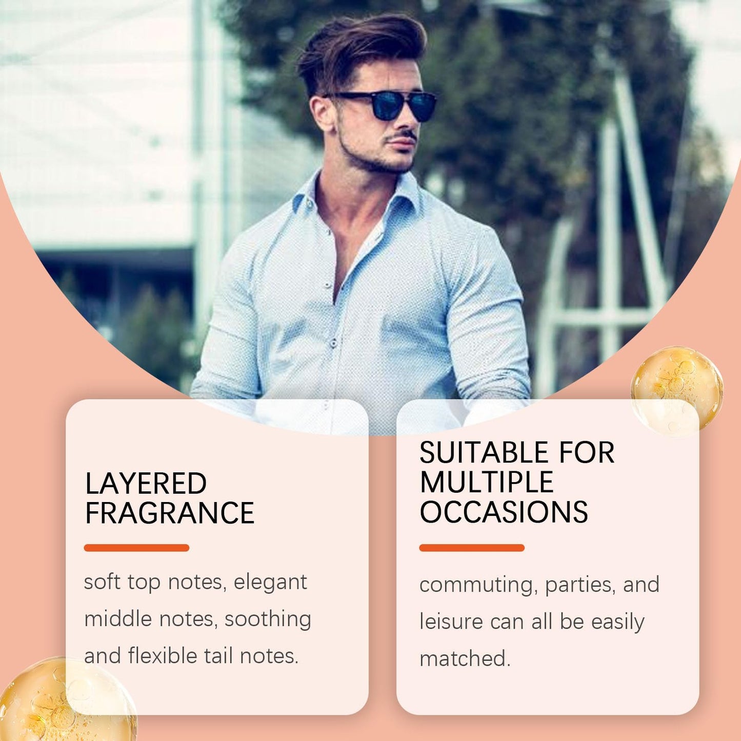 Sandelträ mysk perfum, oregelbunden doft i en elegant flaska långvarig unisex doft daglig användning & kontorsnödvändighet, naturlig reseparfym för män och kvinnor 50 ml