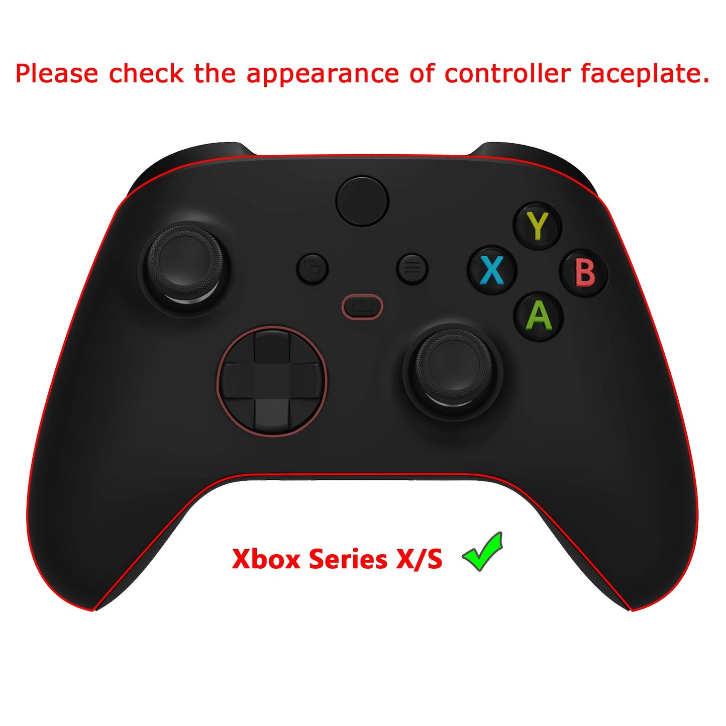eXtremeRate Klar Ersättningsknappar för Xbox Series S för Xbox Series X Controller, LB RB LT RT Bumpers Triggers Dpad ABXY Start Back Sync Share Keys för Xbox Series X/S Controller