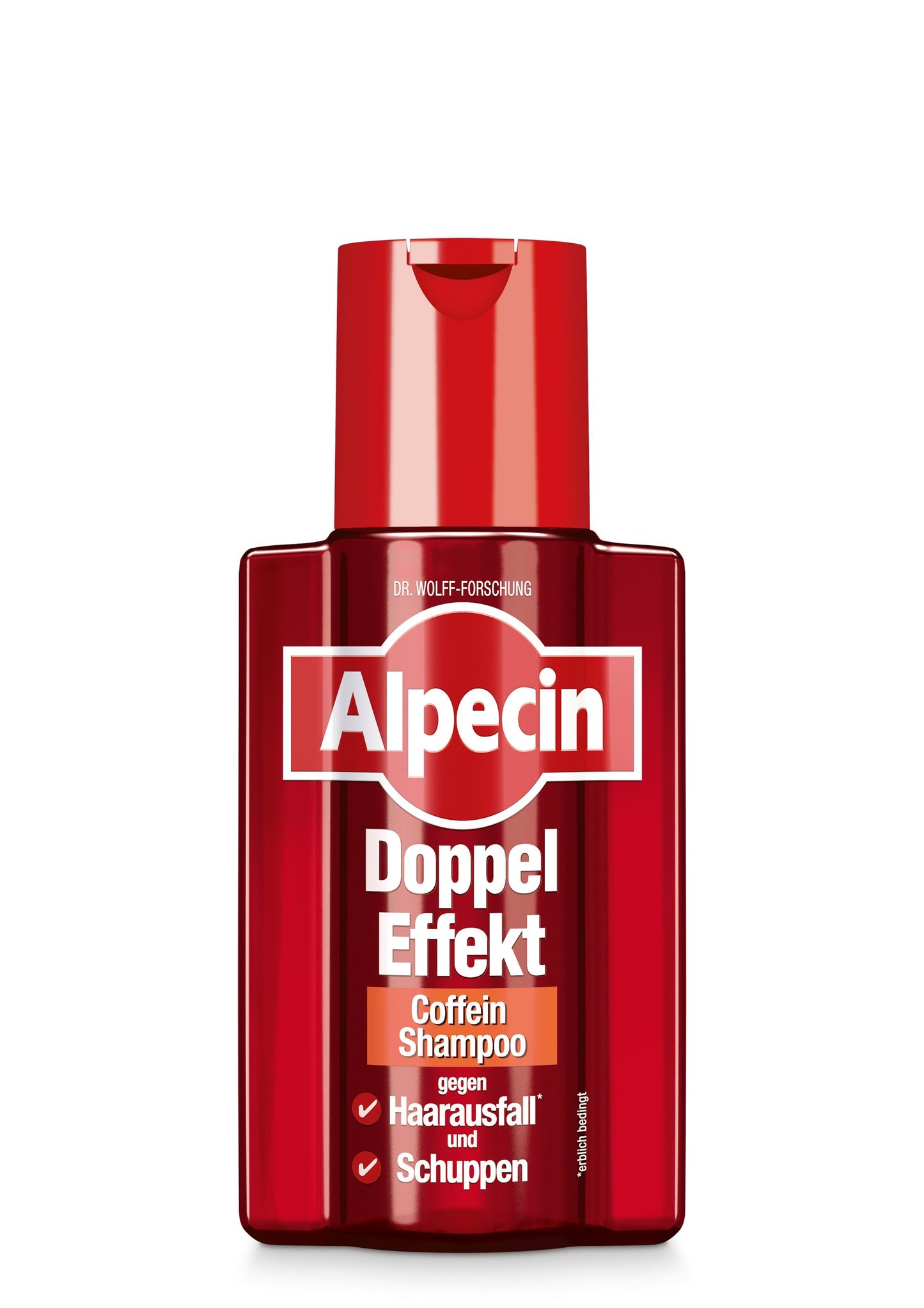 Alpecin Double Effect Schampo 1x 200ml | Avlägsna mjäll och få en naturlig hårtillväxt | Energizer för starkt hår | Hårvård för män som tillverkats i Tyskland