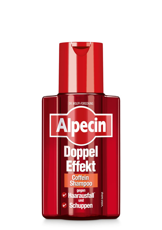 Alpecin Double Effect Schampo 1x 200ml | Avlägsna mjäll och få en naturlig hårtillväxt | Energizer för starkt hår | Hårvård för män som tillverkats i Tyskland