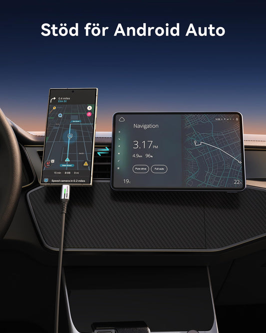 INIU USB C till USB C Kabel [2M/100W], PD&QC 4.0 USB-C Snabbladdningskabel, Nylonflätad Mobilladdare för iPhone 16/15 Pro Max Samsung Galaxy S24/S23/S22 A55/A35 iPad Air 6/Mini 5 MacBook Huawei Xiaomi