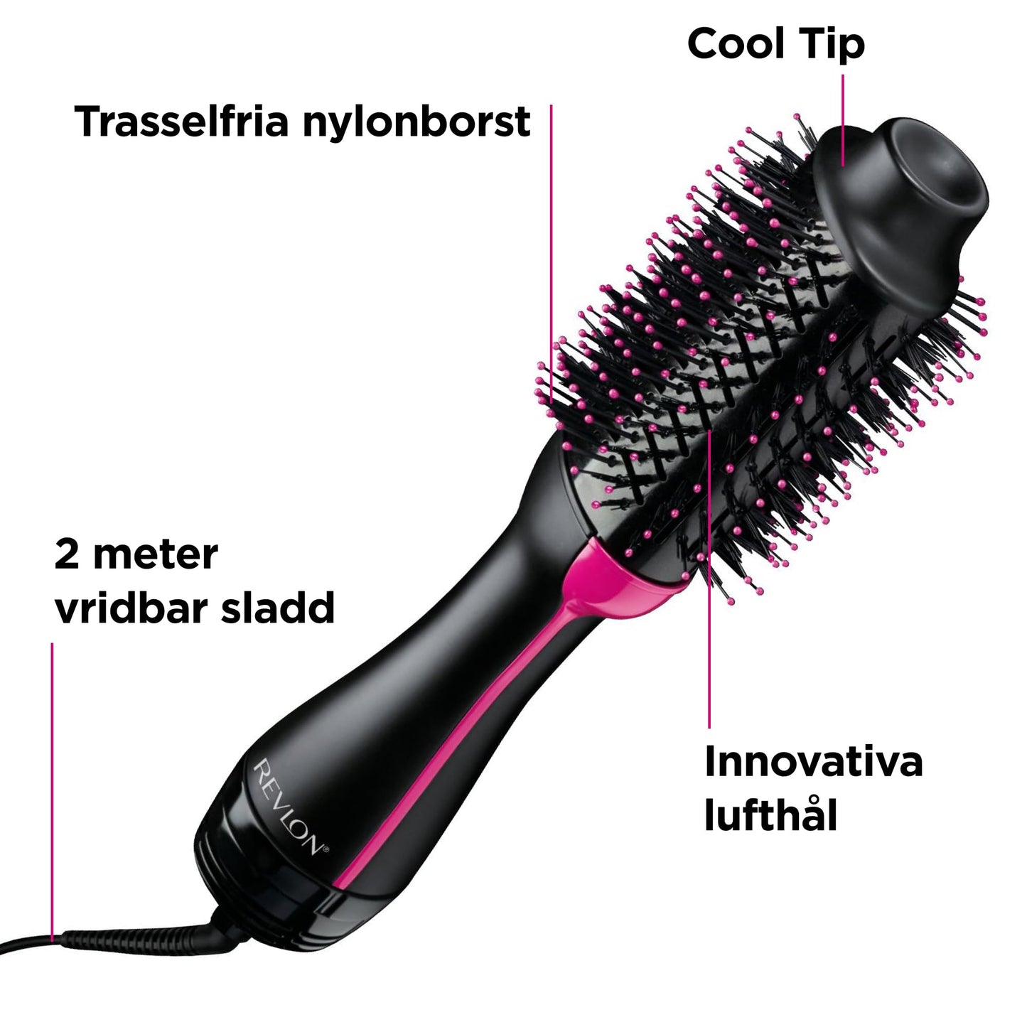 Revlon RVDR5222 Salon One-StepTM hårtork och volymgivare med sektionskam
