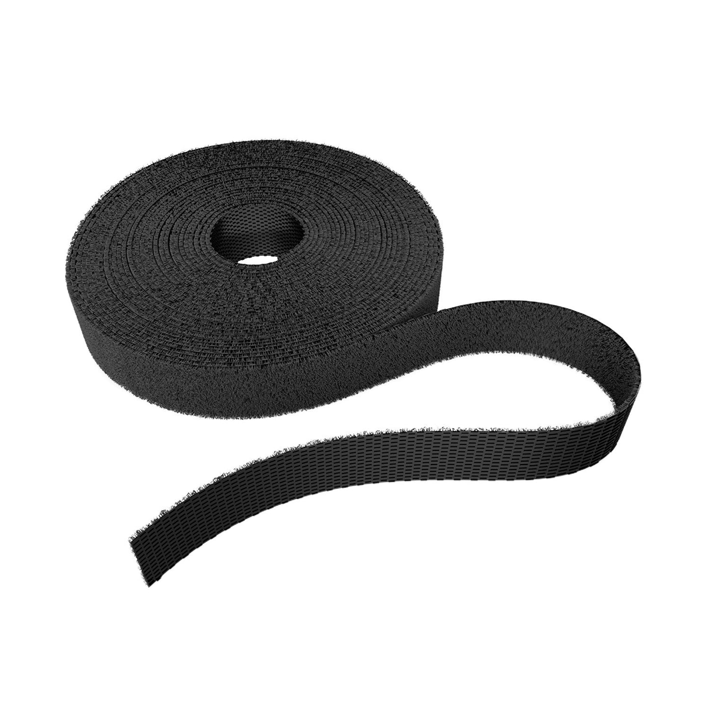 KabelDirekt – 12,5mm × 5m smalt kardborreband för kablar (återanvändbart, svart)