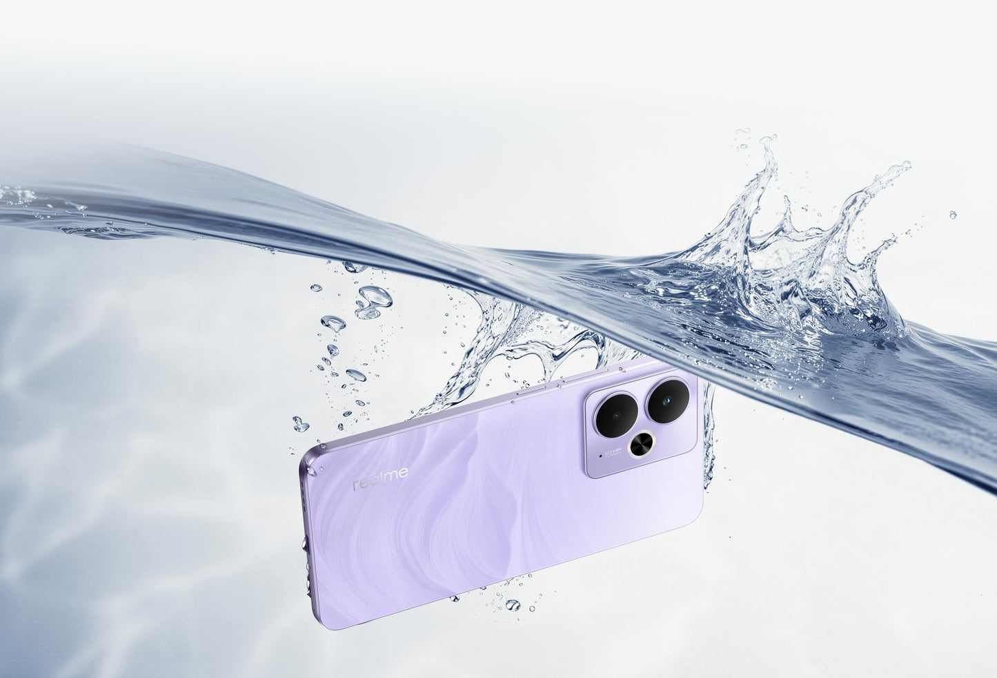 realme 14T smartphone 5g, 8+256 GB, 5260 mAh batteri, dimensity 6300 chipsats, IP69-vattentät, 50 MP-kamera, 120 Hz skärm med ögonvänlig effekt, lila, Amazon exklusiv (utan adapter)