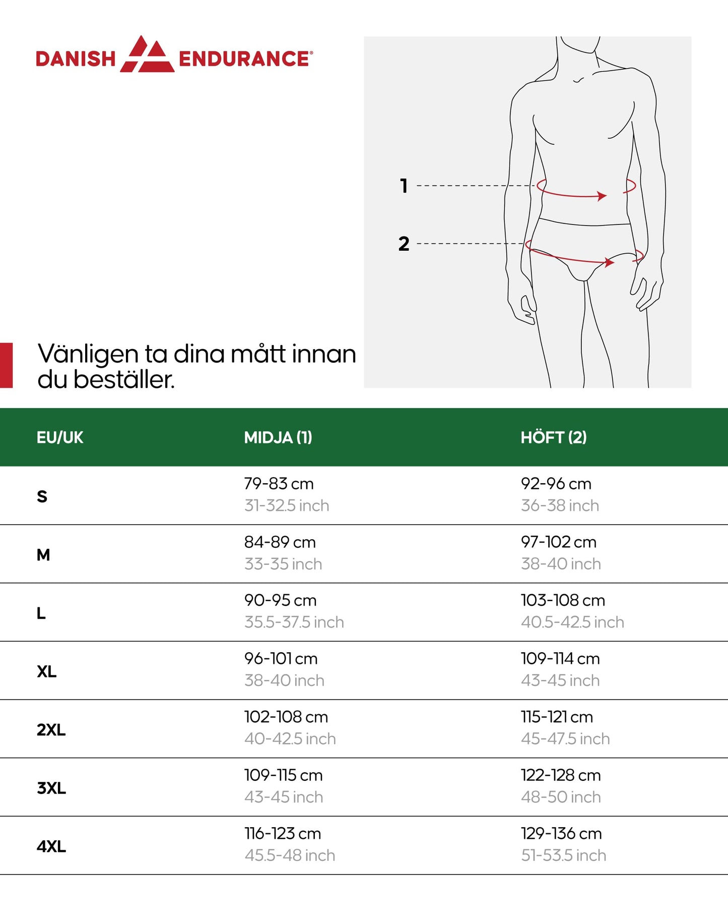 DANISH ENDURANCE 6 Pack Bambukalsonger, Mjuka Premiumkalsonger som Andas, för Män
