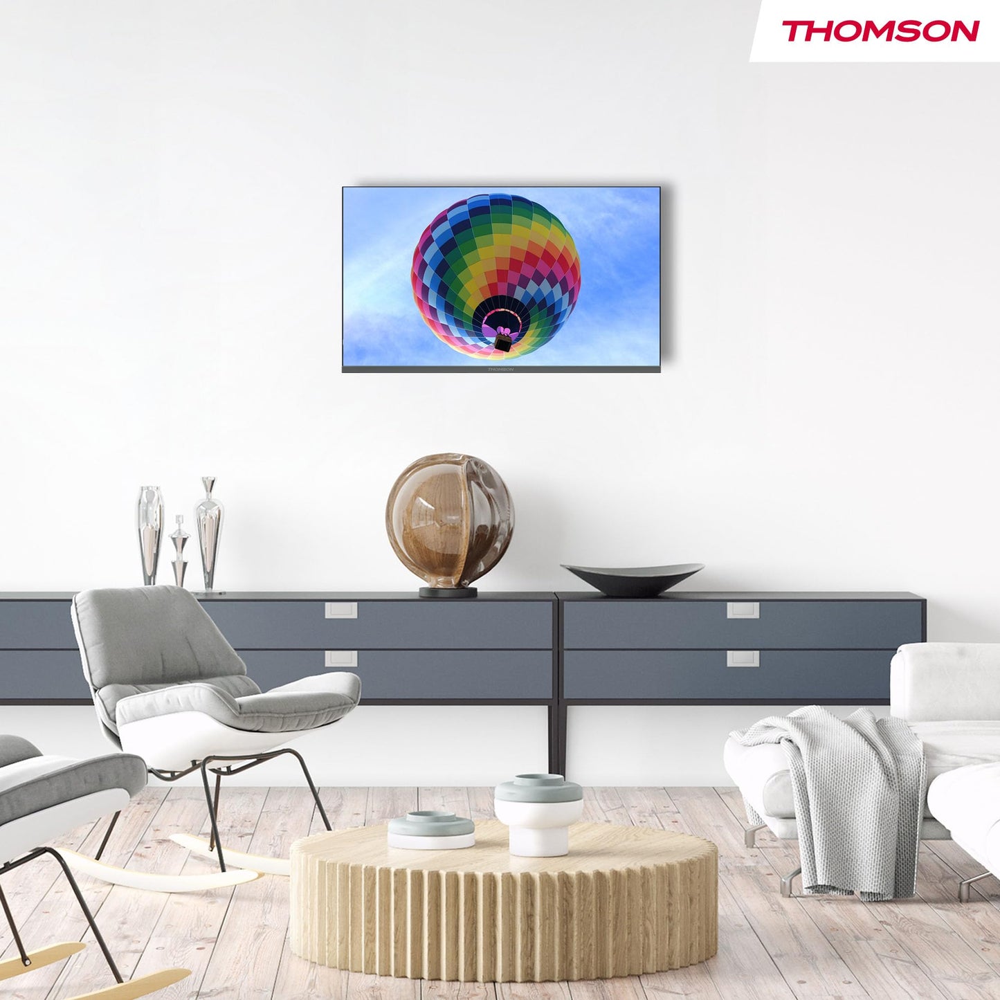 THOMSON 32 Tum (80cm) QLED Google Smart TV, Wi-Fi, Dolby Audio, HDR10, Bluetooth 5.1, Triple-Tuner (Kabel/Satellit/Antenn), HDMI, CI+, A+ Panel - 32QG4S14