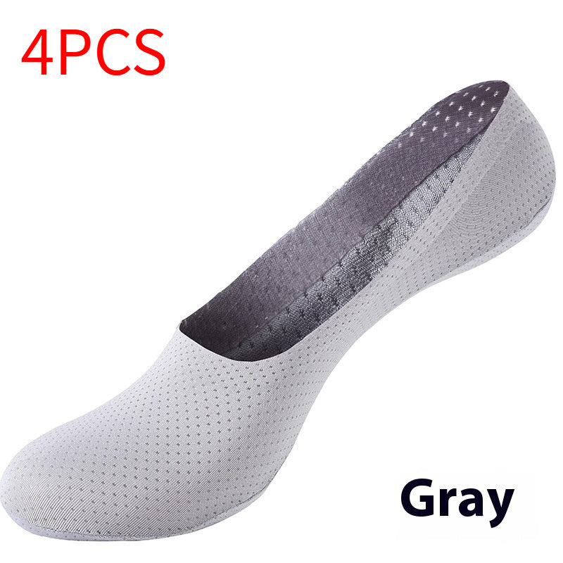 Ice Silk Breathable Invisible Boat Socks