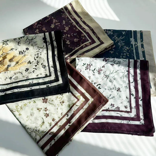 Classic Small Flower Digital Printing Scarf