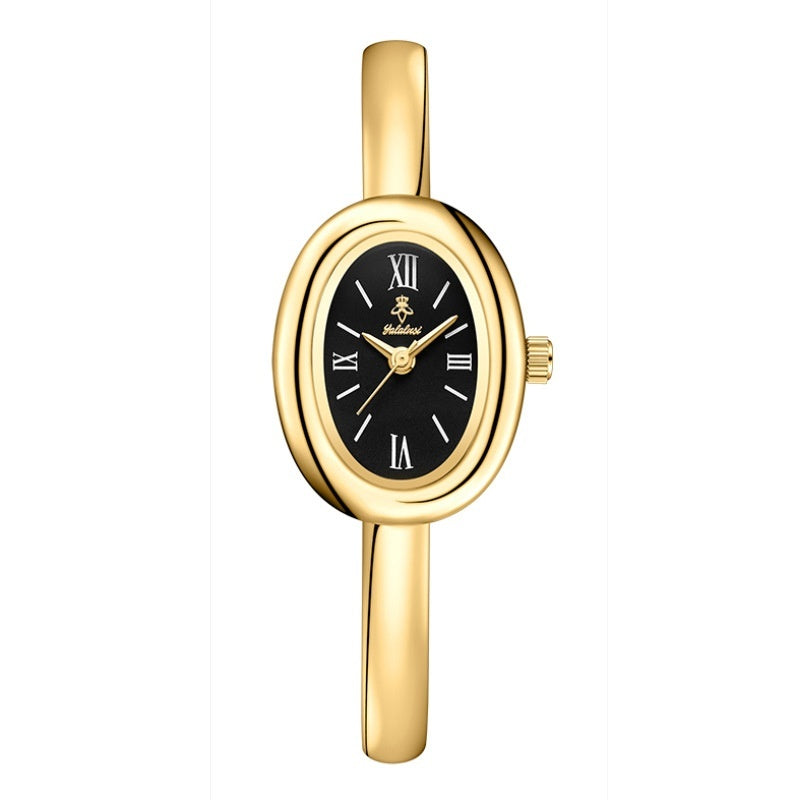 Dame multifunktionelt ovalt retro quartz-ur