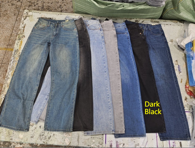 Women's American-style Retro Low Waist Straight Jeans