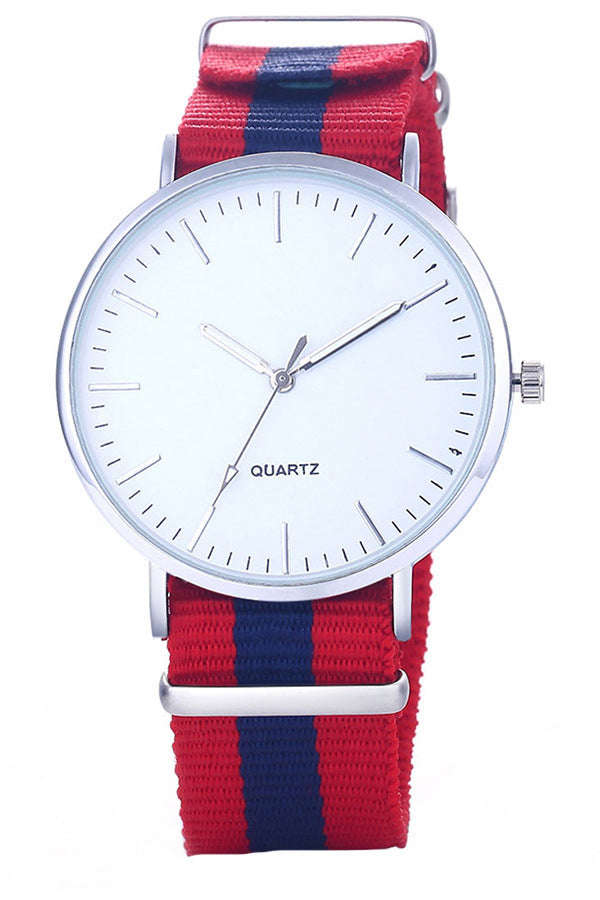 Simple canvas strap watch