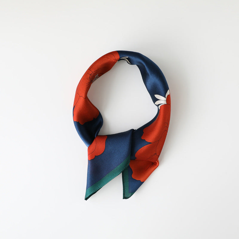 Decoration flower silk scarf