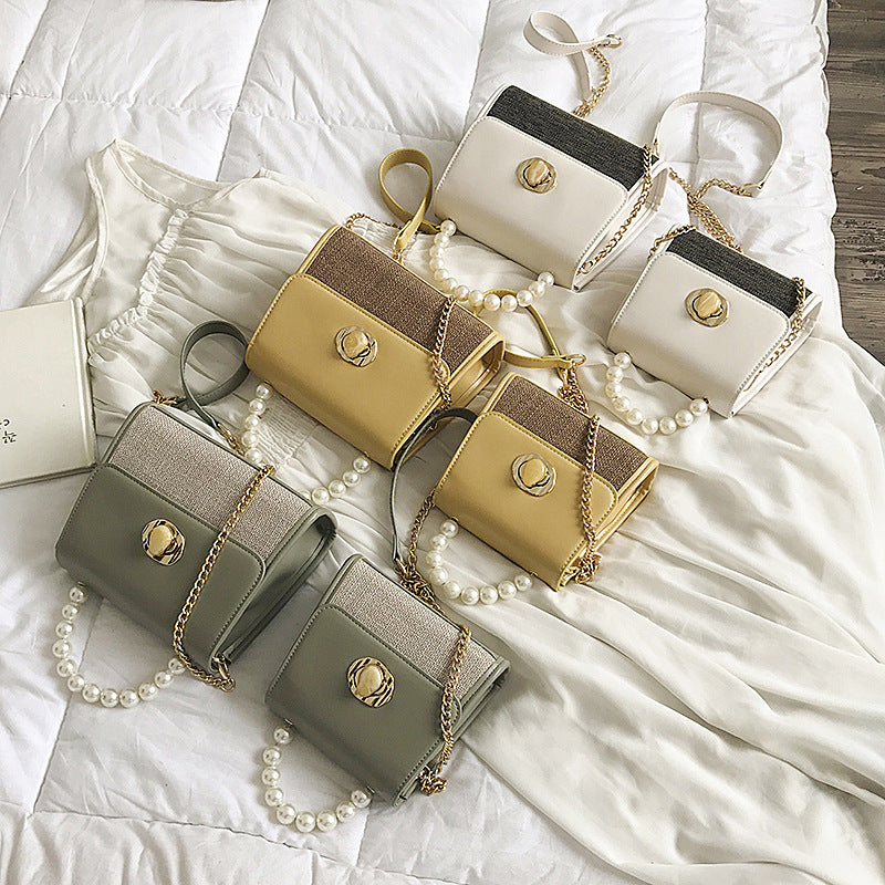 Pearl portable messenger small square bag