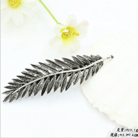 Feather leaf hairpin