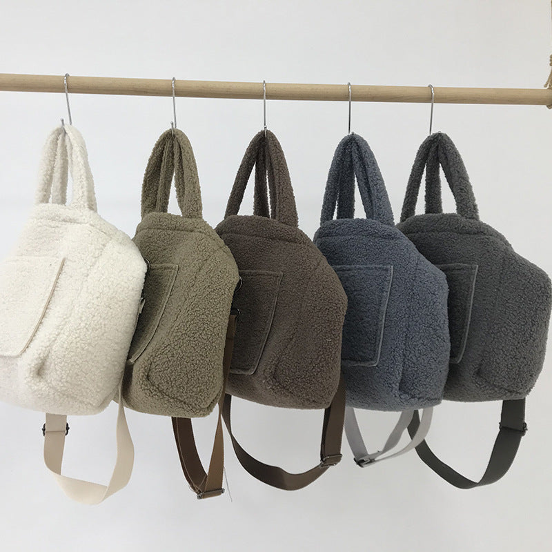 Lamb Hair Casual Messenger Bag Portable