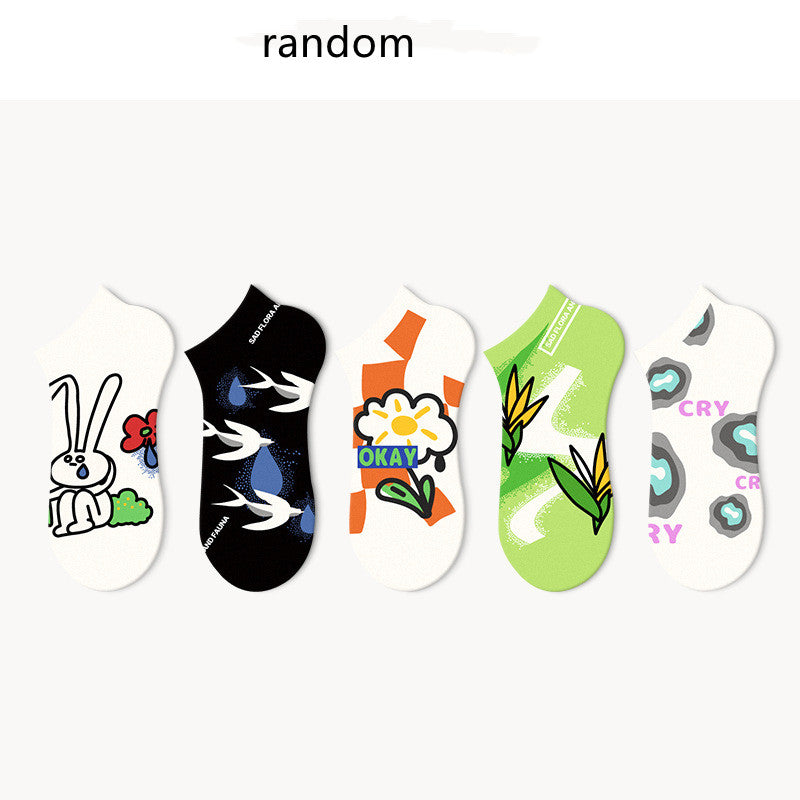 Summer Cartoon Female Cute And Breathable Thin Socks
