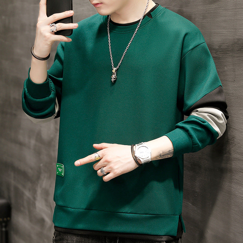 Men's Plush Sweater Casual Fashion Versatile Long Sleeve
