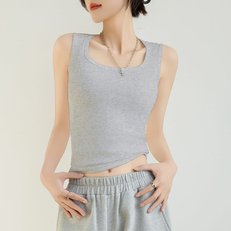 Pure Cotton Camisole Women's Inner Wide Shoulder Bottoming Top