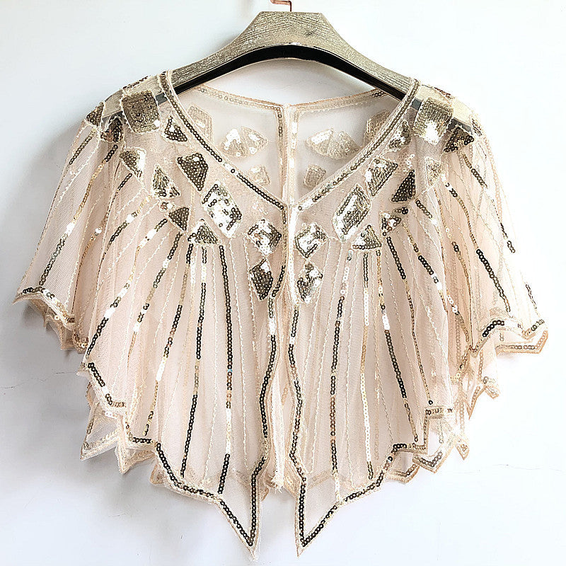 Shawl Outer Match Short And Thin Sequined Dress