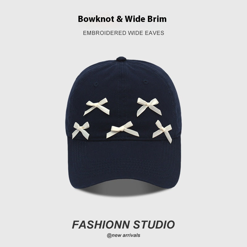 Bow Baseball Cap Female Sweet And Cute