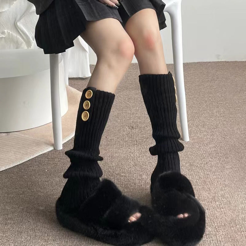 Women's Mid-calf Japanese Thickened Knitting Foot Sock