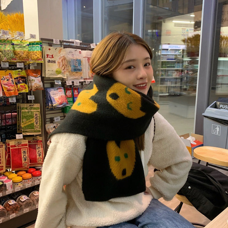 Japanese Cute Bear Scarf Women Ins Versatile Soft And Warm