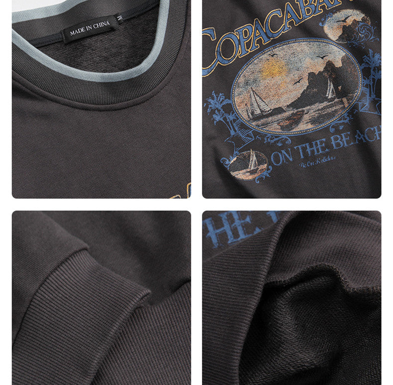 Japansk Retro Niche Design Rundhalset Sweater Par Tøj