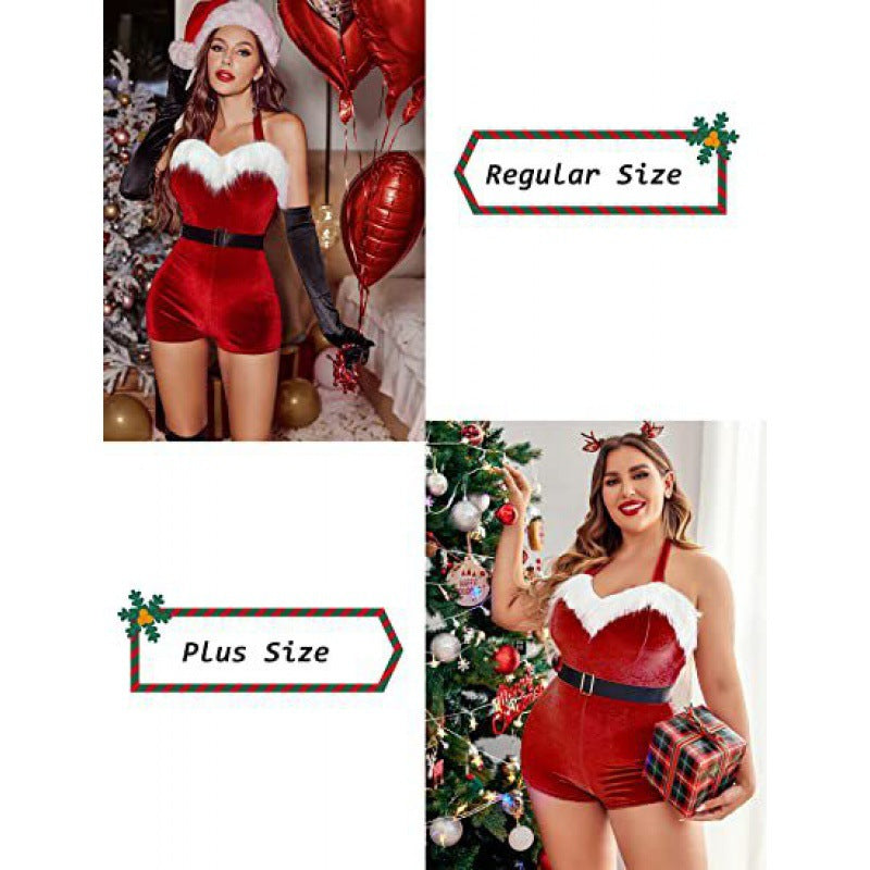Christmas Maid High-end Stage Show Performance Gown