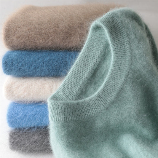 Cashmere Round Neck Pullover Thickened Woolen Bottoming Sweater