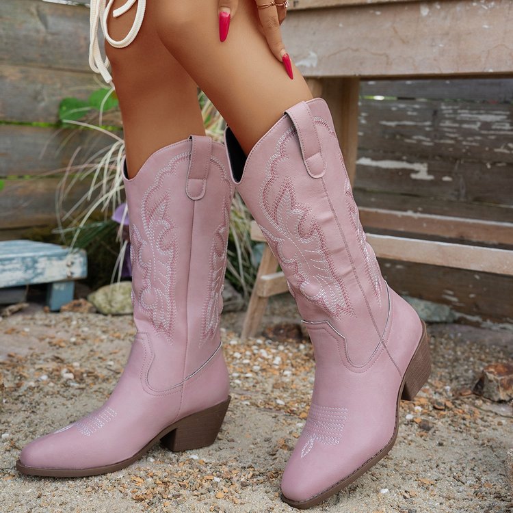 Womens Chunky Heel Boots