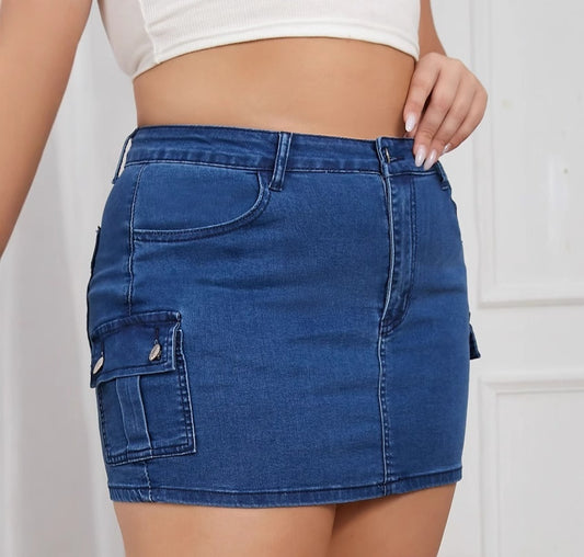 Womens Solid-Color High-Waist Slim-Fit Bodycon Skirt