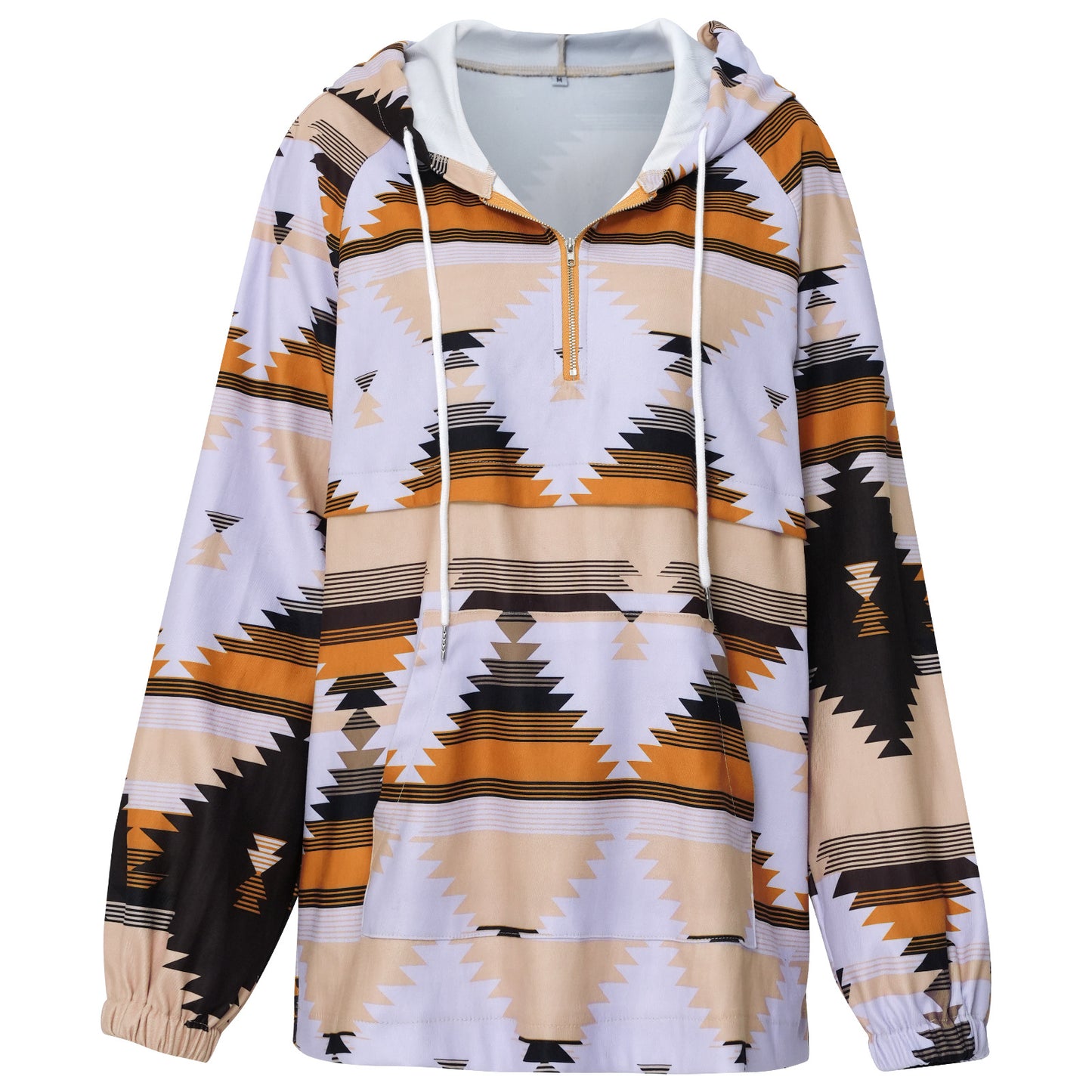 Women's Fashion Print Hooded Sweater Jacket