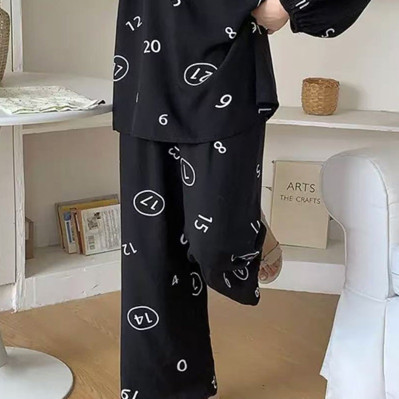 Cotton Poplin Pants Women's Thin Artificial Cotton Wide-leg Pants