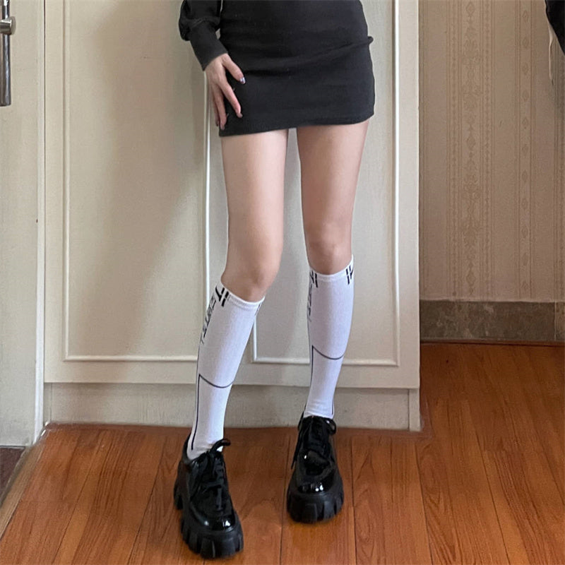Ins Women's Wet Cotton Tube And Calf Socks