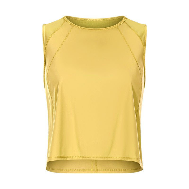 Sleeveless Vest Cropped Short Sexy Back Hollow-out Quick-drying Breathable Sports Casual Yoga Clothes