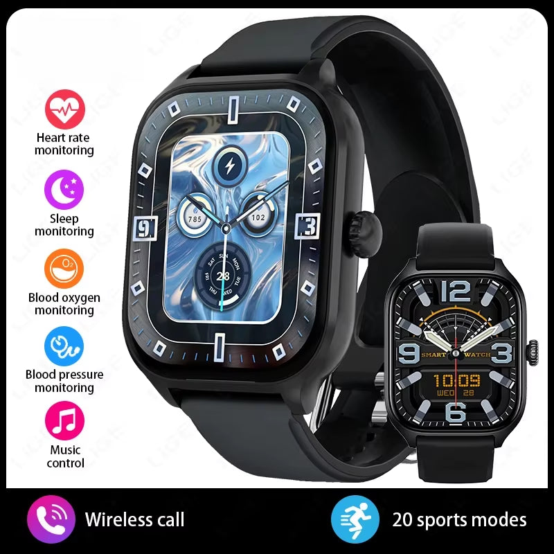 2025 New Fashion Smart Watch Heart Rate Monitor Sports Fitness Watch Waterproof Voice Calling Smart Watch for Huawei Xiaomi