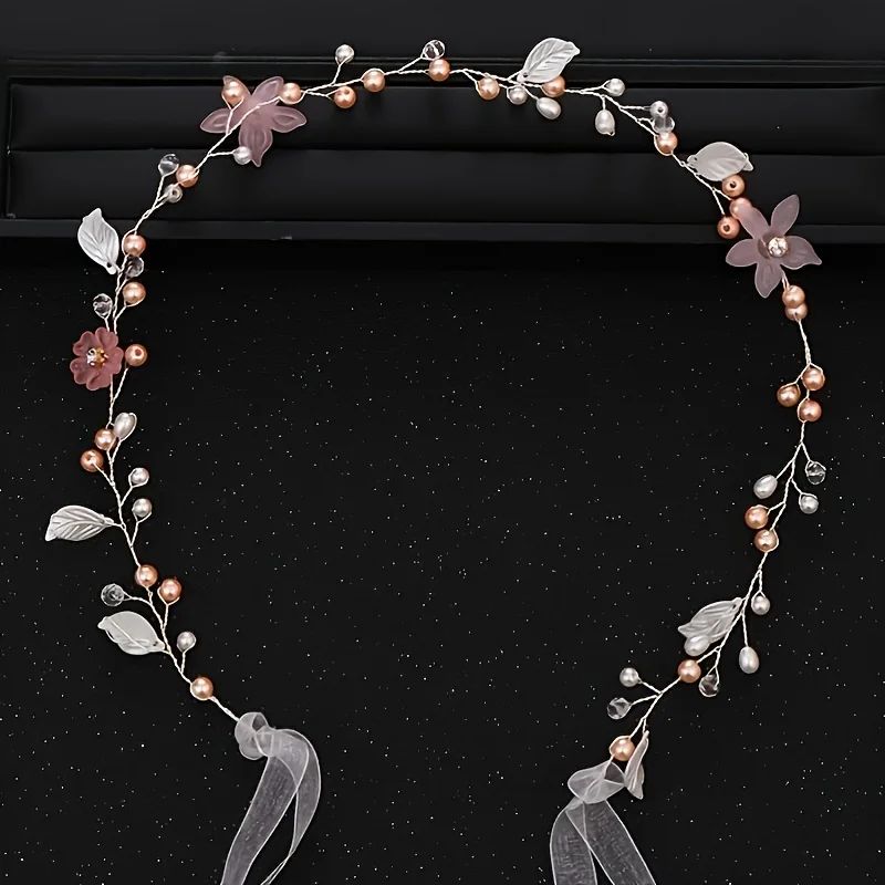 Crystal Leaf Hair Vine Band Headband Rhinestone Flower Headb