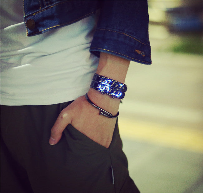 LED lava electronic watch