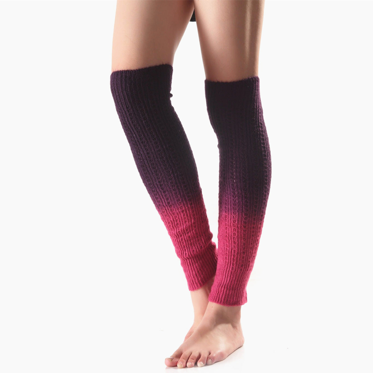 Soft Cashmere Segment Dye Gradient Sock Boot Cover